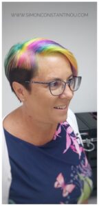 Rainbow Hair Colour on Short Hair