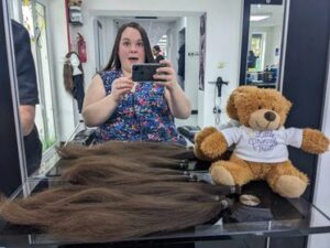 Long to Medium Length Hair Cut by Terri for Little Princess Trust Hair Donation at Simon Constantinou Hair Salon Cardiff