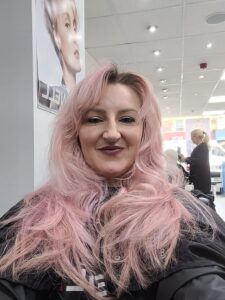 Purple Lilac Pink Hair by Karen at Simon Constantinou Hair Salon in Cathays, Cardiff