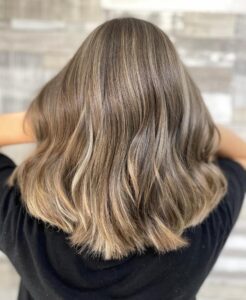 Beige Blonde Balayage hair colour by Steph at Simon Constantinou Goldwell Olaplex Hairdressers Cardiff