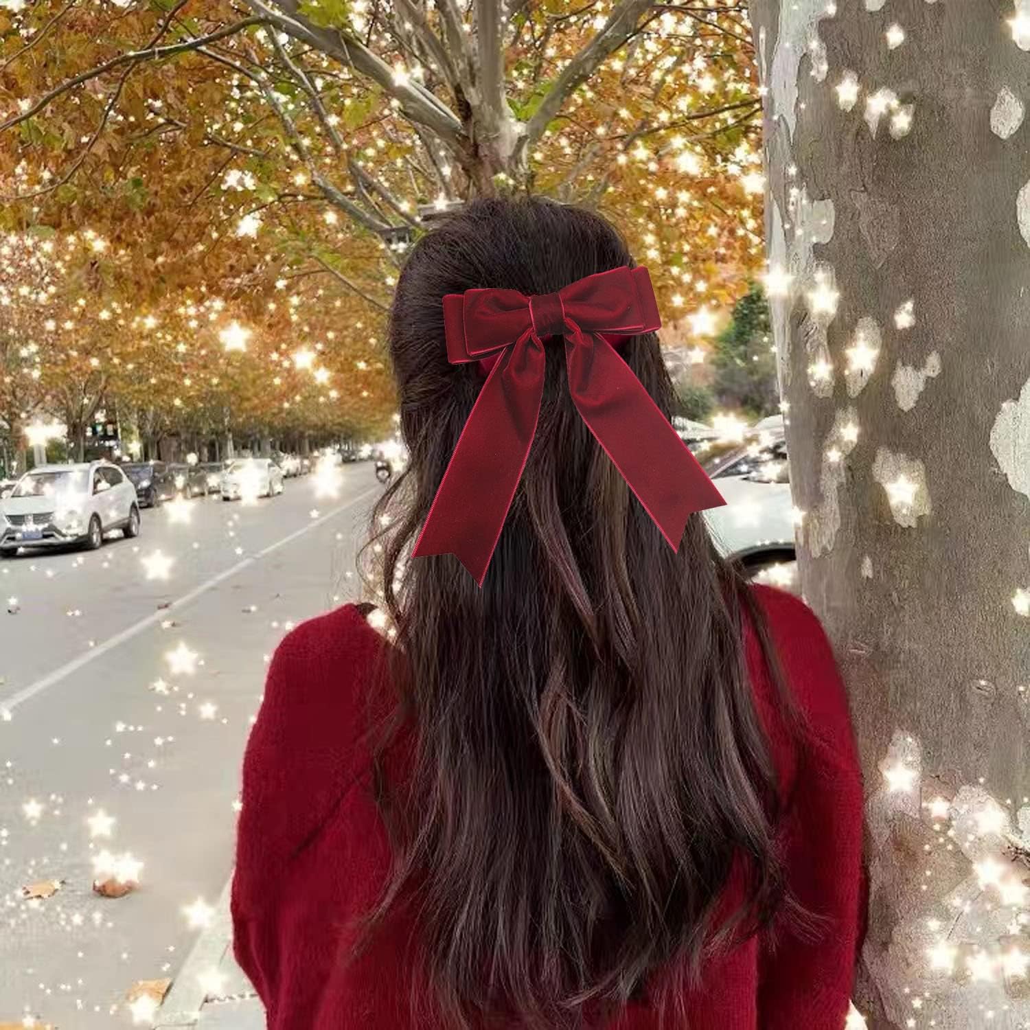 trendy Velvet Bow Clips