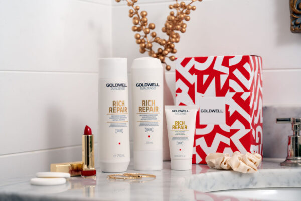 Goldwell Duelsenses Rich Repair Christmas Gift Set at Simon Constantinou Hairdressers in Cardiff