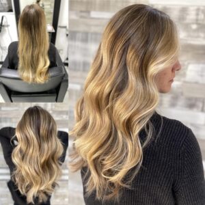 Golden Blonde Balayage Hair Colour by Steph at Simon Constantinou Hairdressers Cardiff